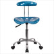 Flash Furniture Vibrant Office Chair in Blue and Chrome