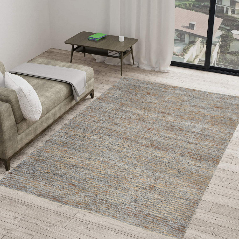 Kauai Horizon Area Rug, Silver/Natural, 6' X 9'