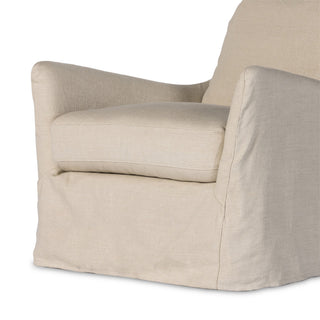 Monette Slipcover Swivel Chair-Natural