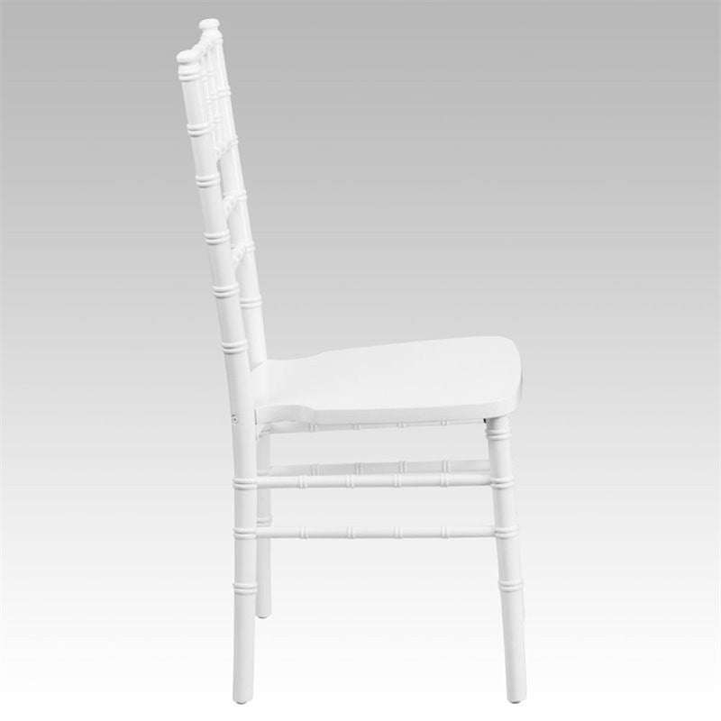 Hercules Series Wood Chiavari Chair, White, 15.75"x18"x36.25"