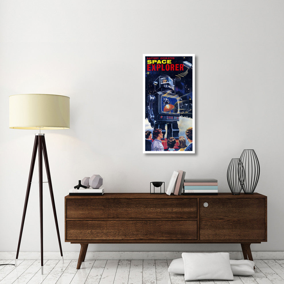 "Space Explorer Robot" Digital Paper Print by Retrobot, 22"x42"