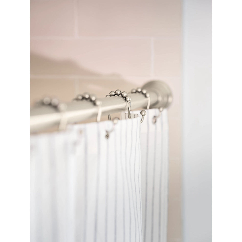 Moen CSR2169 Triva Curved Wall Mounted Curtain Rod - Brushed Nickel