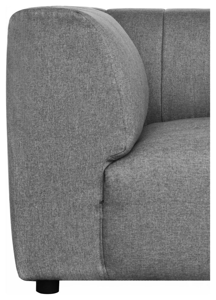 First of A Kind Lyric Corner Chair Gray