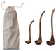 Wood Ladles in Drawstring Bag, Natural