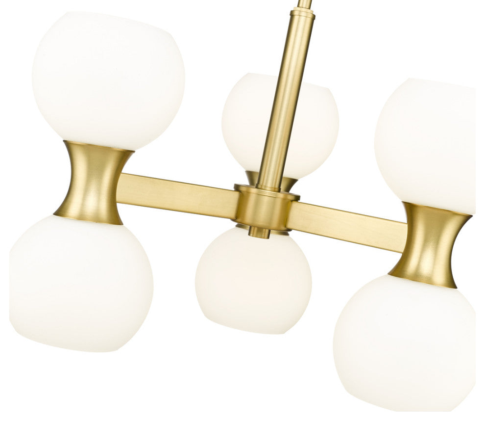 Z-LITE 6-Light Chandelier, Modern Gold