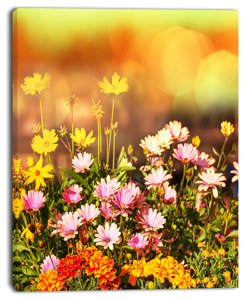 Beautiful Multi Color Flowers, Floral Canvas Art Print, 30"x40"
