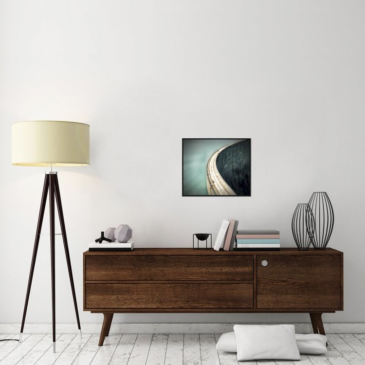 "The Dam" Framed Canvas Giclee by Anna Cseresnjes, 23x19"