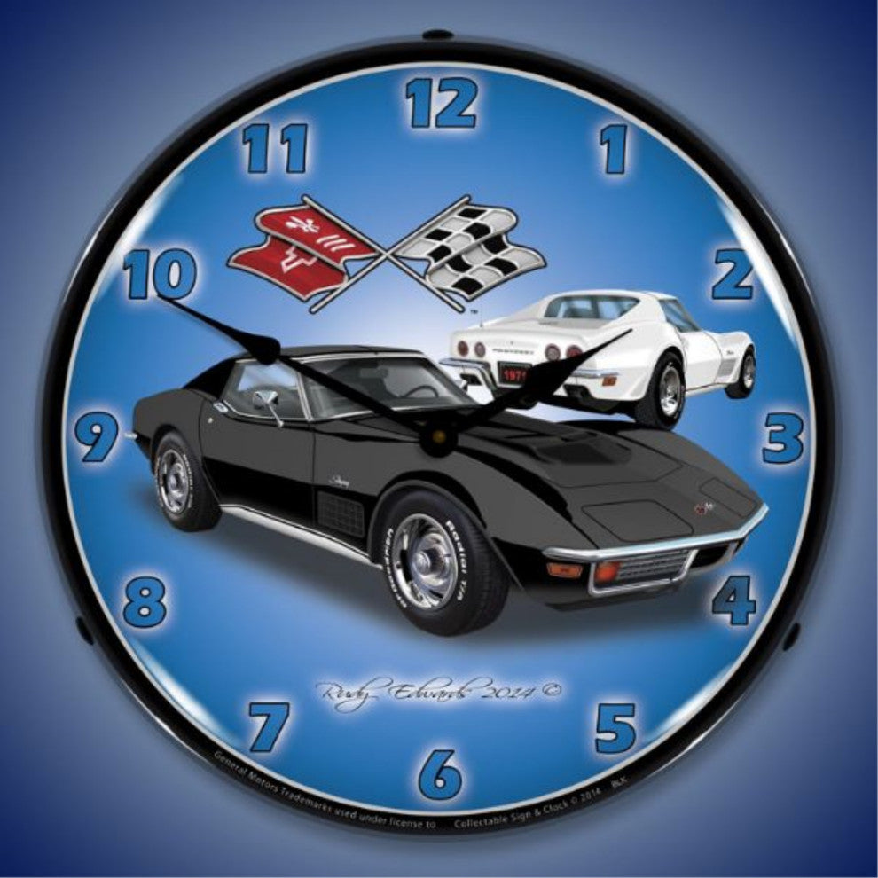 GMRE1408544 1971 Corvette Stingray Black Clock