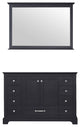 Dukes 48" Espresso Single Bathroom Vanity Cabinet, 46" Wall Mirror