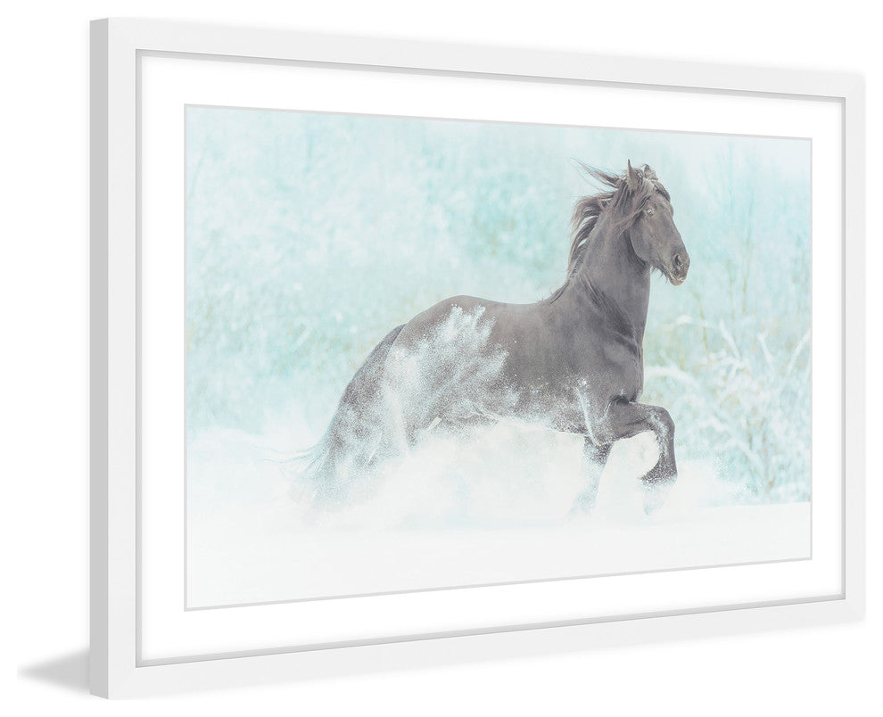 Marmont Hill, "Frolicking Equus" Framed Painting Print, 18x12