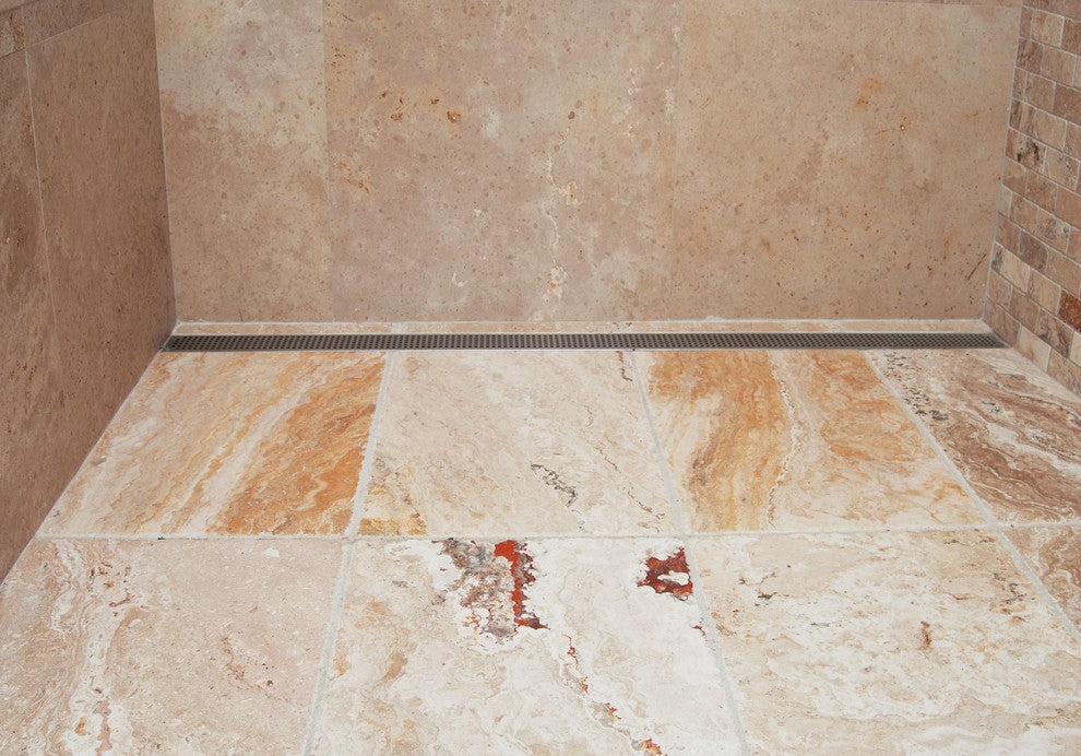 LUXE Square Grate Linear Drain, Stainless, 30"