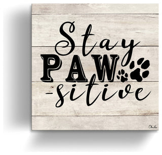 Ready2HangArt 'PAWsitive' Wrapped Canvas Animal Wall Art, 30"x30"