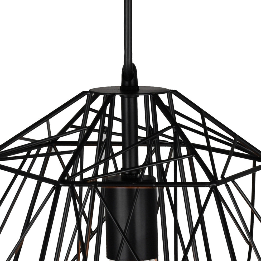 Bagheera 1 Light Down Pendant With Black Finish