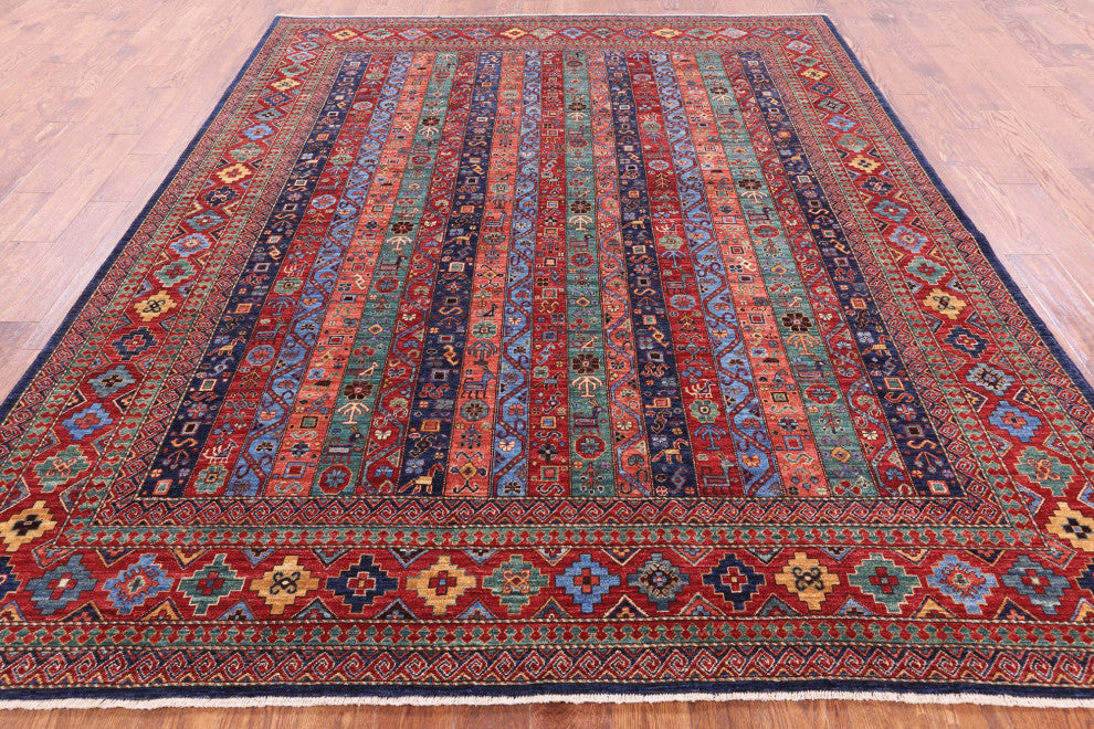 8' 0" X 9' 9" Persian Gabbeh Shall Hand Knotted Wool Rug Q5016