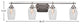 Odyssey 4 Light Bath Bar In Brushed Nickel Finish With 5" Clear Bubble Glass