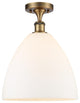 Innovations 516-1C-BB-GBD-121-LED 1 Light Semi-Flush Mount, Brushed Brass