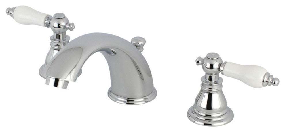 Kingston Brass Widespread Bathroom Faucet With Retail Pop-Up, Polished Chrome