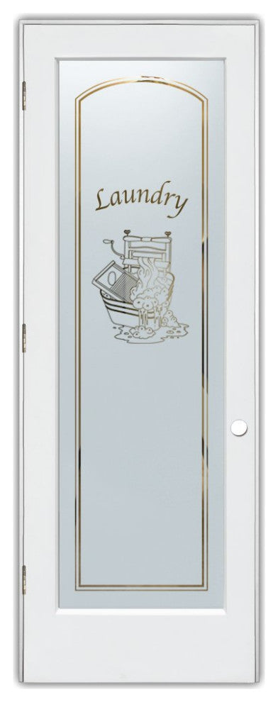 Laundry Door - Thru the Wringer - Primed - 30" x 84" - Knob on Right - Pull Open