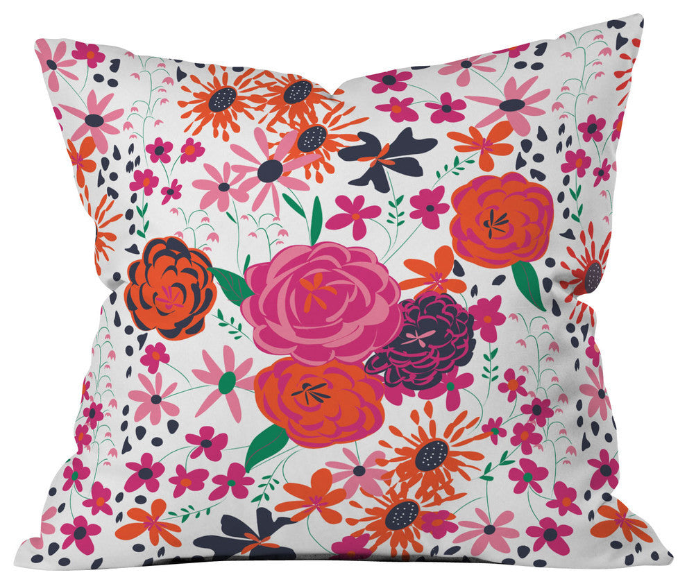 Vy La Bloomimg Love 1 Outdoor Throw Pillow