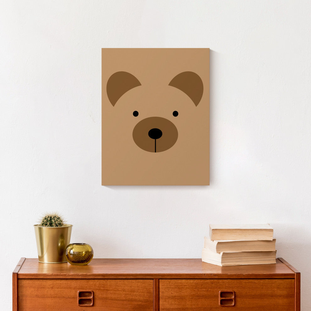 Bear Face 11x14 Canvas Wall Art