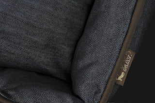 Lounge Bed Denim, Brown, Large
