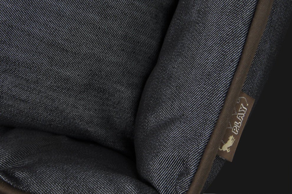 Lounge Bed Denim, Brown, Large