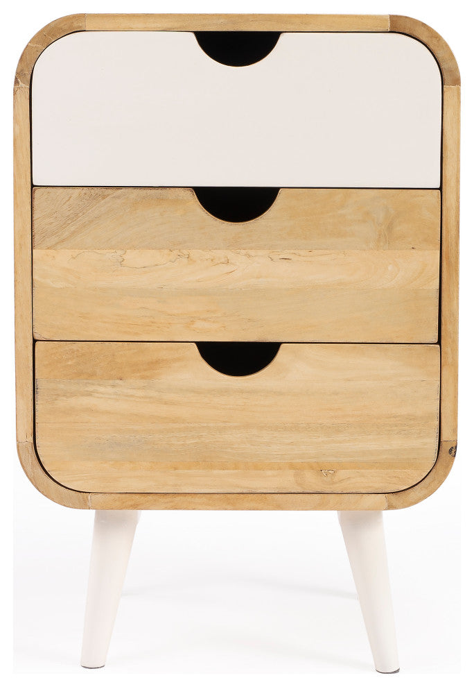 Danville Modern Nightstand, White