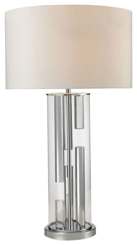Dimond Trump Home Castello Clear Glass LED Table Lamp, Polished Chrome