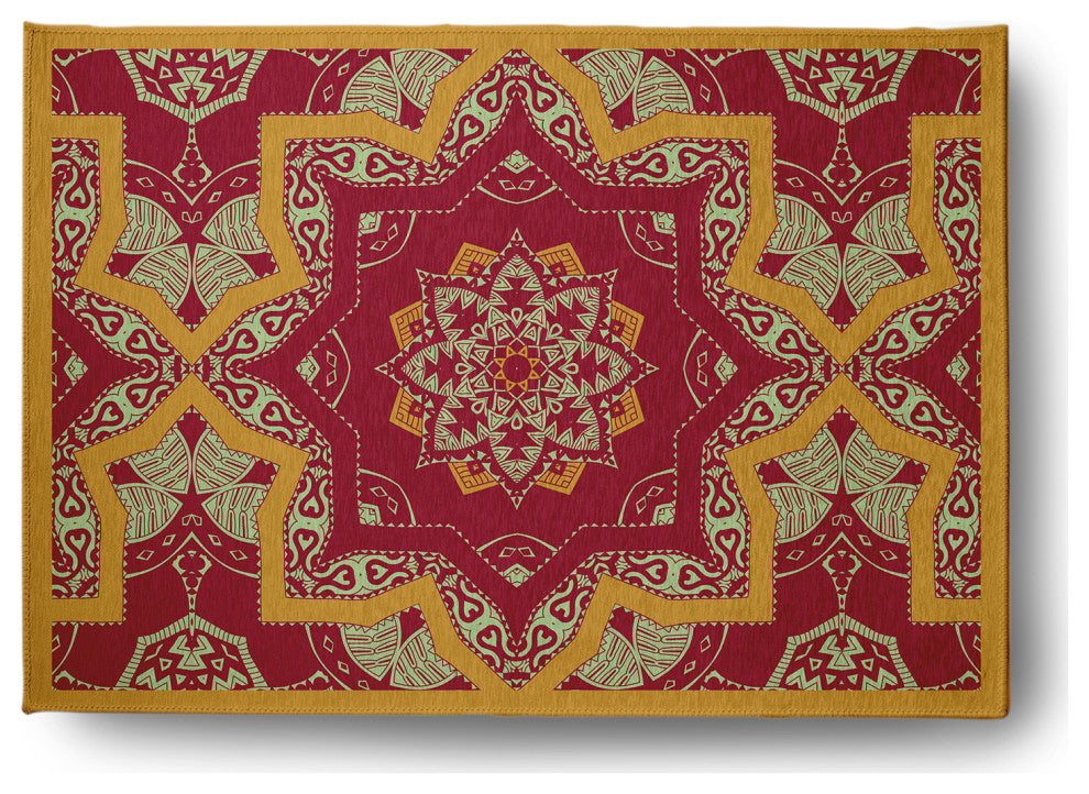 Shawl Rug, Sunny Mustard, 5'x7'