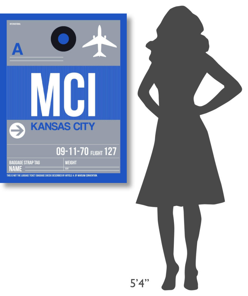 "MCI Kansas City Luggage Tag 2" Fine Art Print