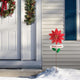 42"H Metal Poinsettia Yard Stake