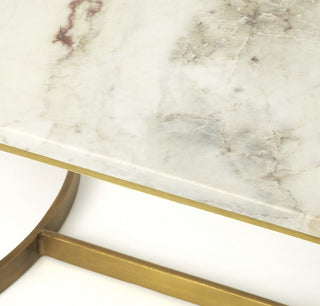 Corsini Marble & Metal Coffee Table, 4446389