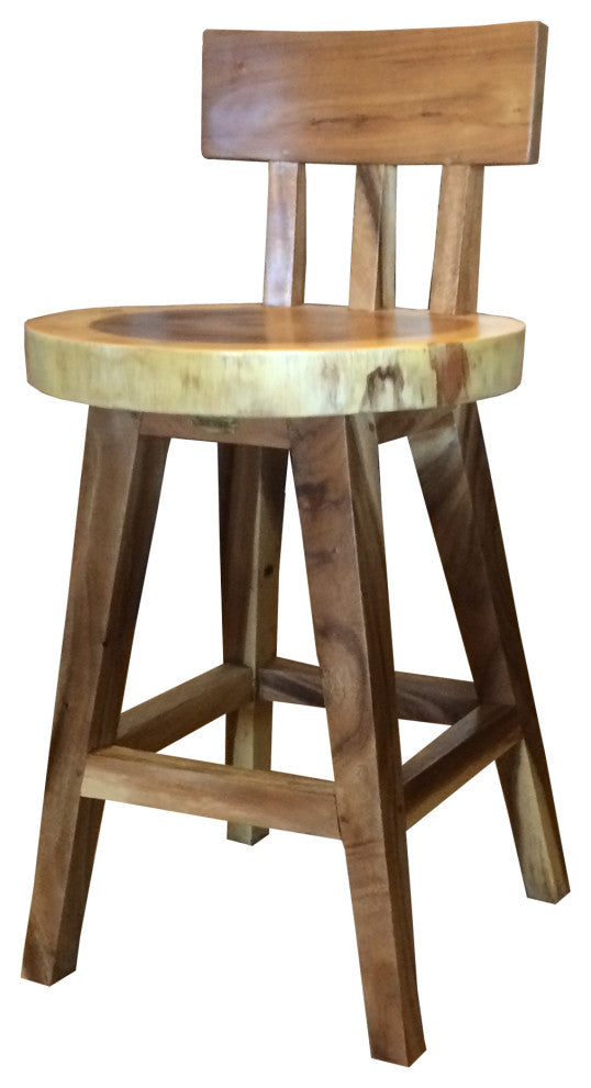 Suar Costa Mesa Live Edge Counter Stool