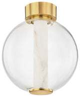 Pietra LED Flush Mount, Vintage Brass