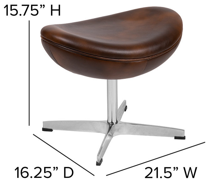 Bomber Jacket LeatherSoft Saddle Wing Ottoman