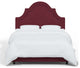 High Arched Bed With Border, Velvet Berry, Queen