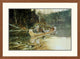 "On The Flathead" Framed Digital Print by Charles M. Russell, 39x29"