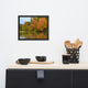 Autumn Tree Line Rural Landscape Framed Photo Paper Wall Art Prints, Black, 11" X 14"