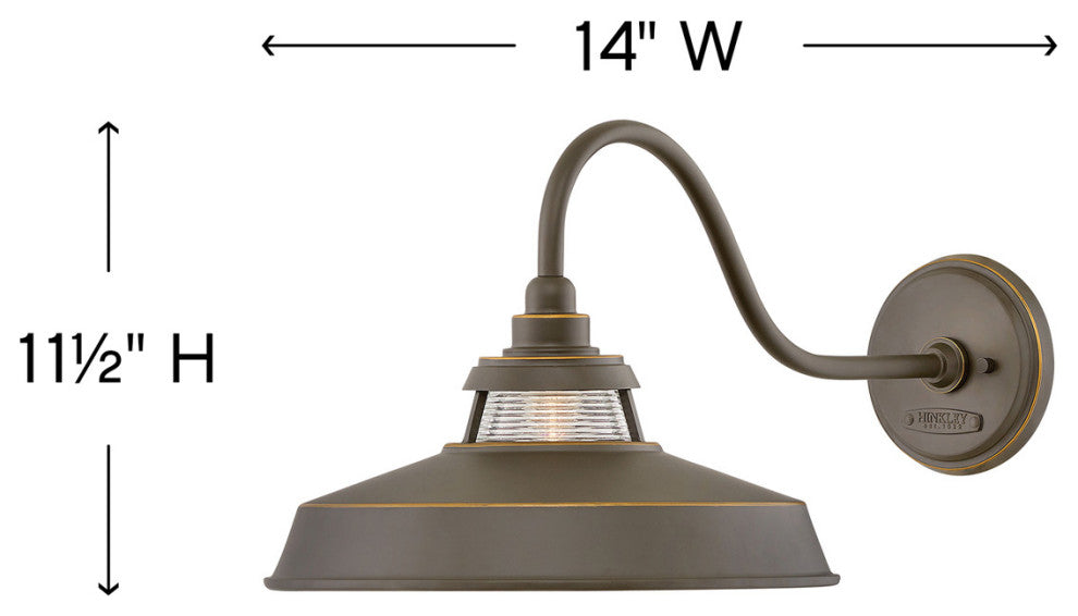 Hinkley Troyer Small Wall Mount Lantern, Oil Rubbed Bronze
