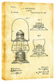 Epic Graffiti "Lantern Vintage Patent" Giclee Canvas Wall Art, 18"x26"