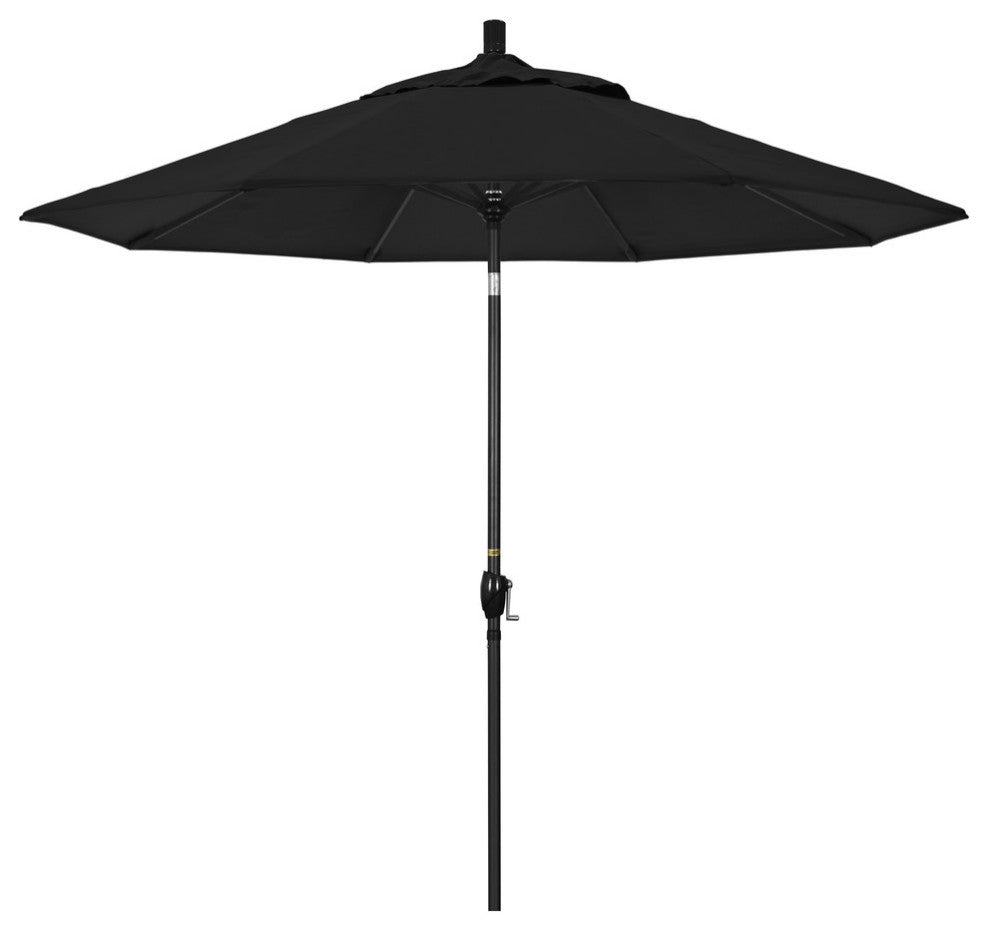 9' Aluminum Umbrella Push Tilt, Black