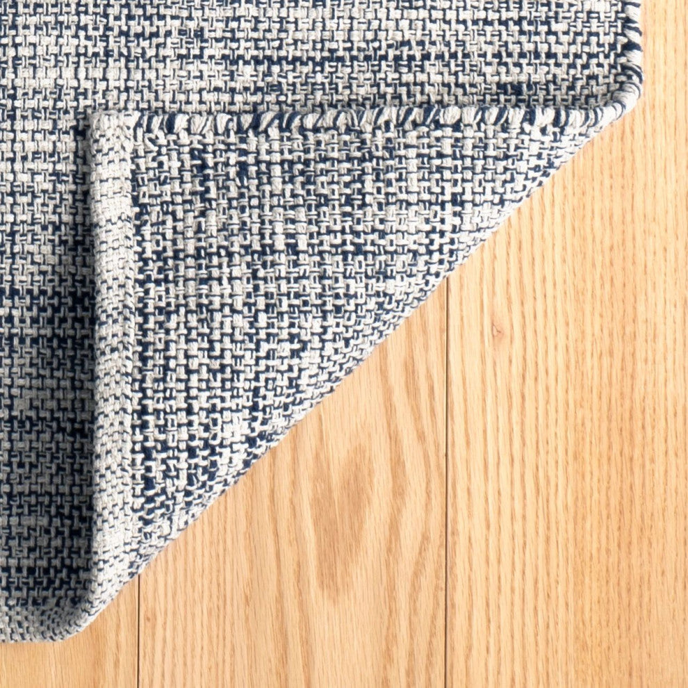 Dash & Albert Marled Indigo Handwoven Cotton Rug, Blue, 4' x 6'