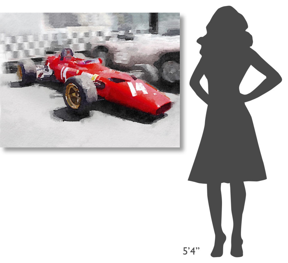 "Ferrari 312 Laguna Seca Watercolor" Fine Art Print
