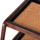 Double-Tier Brown Stand With 3-Pair Rubber Boot Trays Smoked Oak