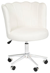 Alana Vanity Chair With 360 Degrees Swivel, White