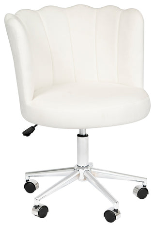 Alana Vanity Chair With 360 Degrees Swivel, White