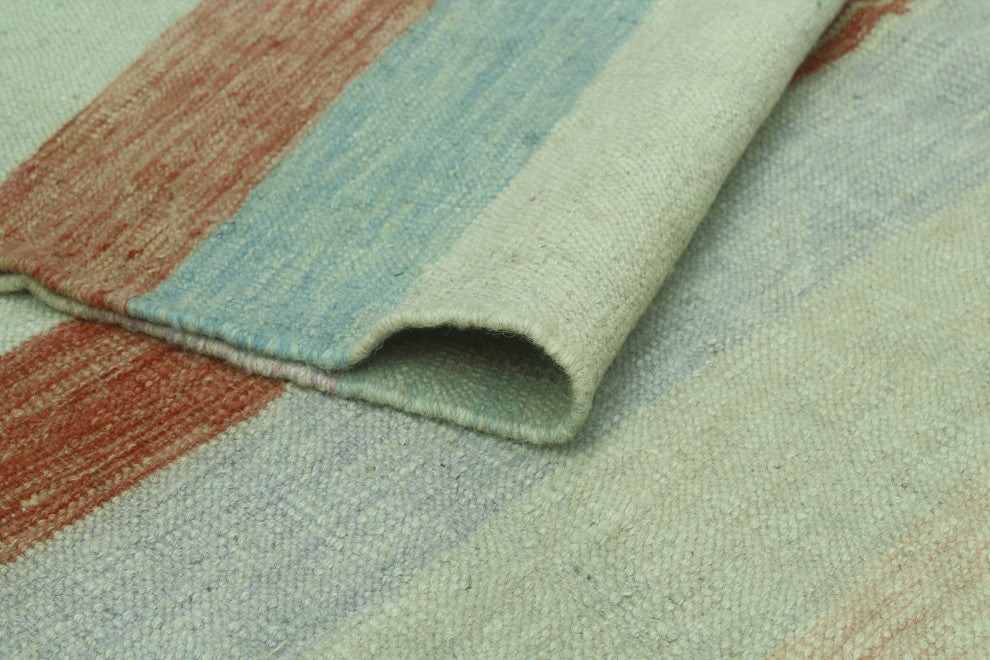 Sun Faded Flatweave Laureen Rust/Ivory Rug, 9'6 x 13'10