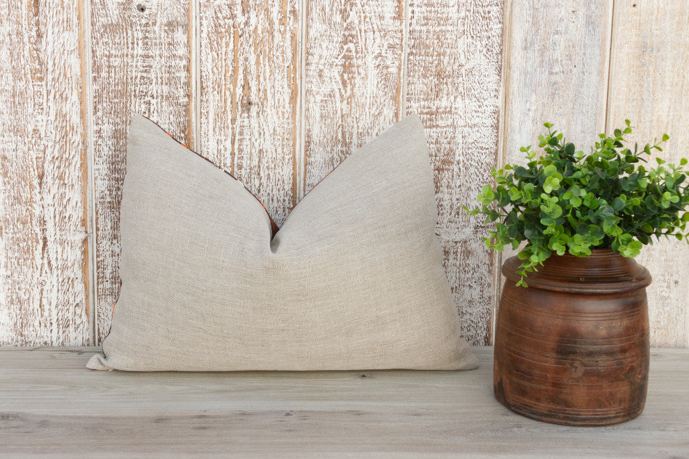 Shri Antique Indian Folk Lumbar Pillow