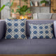 DaVinci Blue and White Luxury Throw Pillow, 12"x20"