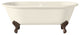 Cheviot Products Regal Cast Iron Tub With Continuous Rolled Rim and Shaughnessy